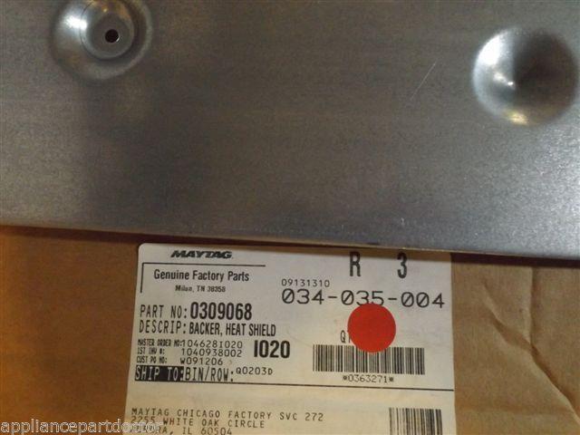 AMANA CALORIC STOVE 0309068 Shield, Heat NEW IN BOX AMANA CALORIC STOVE 0309068 Shield, Heat NEW IN BOX